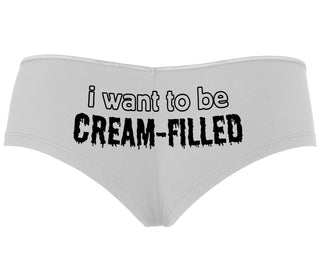 I Want To Be Cream Filled - White Boyshort