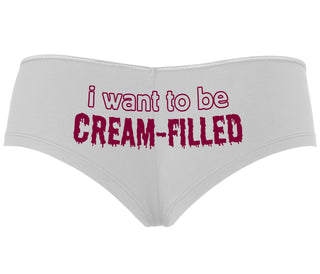 I Want To Be Cream Filled - White Boyshort