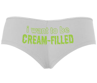 I Want To Be Cream Filled - White Boyshort
