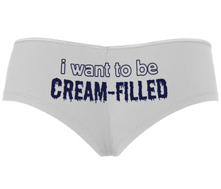 I Want To Be Cream Filled - White Boyshort