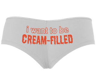 I Want To Be Cream Filled - White Boyshort