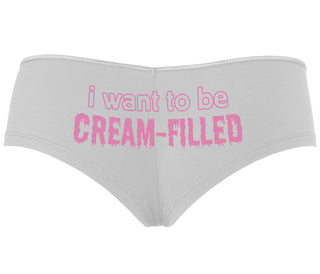 I Want To Be Cream Filled - White Boyshort