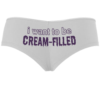 I Want To Be Cream Filled - White Boyshort
