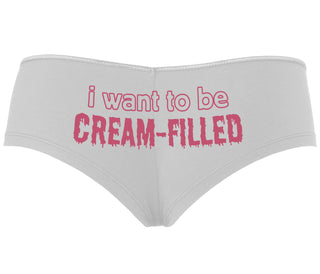 I Want To Be Cream Filled - White Boyshort