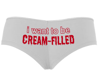 I Want To Be Cream Filled - White Boyshort