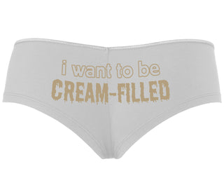 I Want To Be Cream Filled - White Boyshort