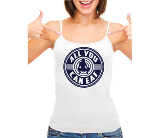 All You Can Eat - White Camisole Tank Top