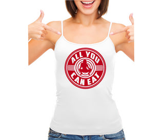 All You Can Eat - White Camisole Tank Top