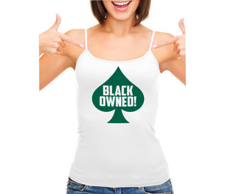 Black Owned - Queen of Spades - White Camisole Tank Top