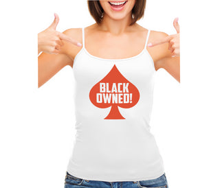 Black Owned - Queen of Spades - White Camisole Tank Top
