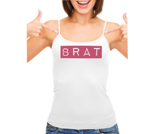Brat - White Camisole Tank Top