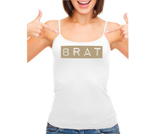 Brat - White Camisole Tank Top