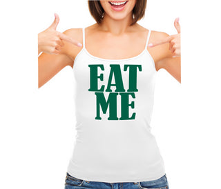 Eat Me - White Camisole Tank Top