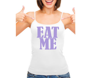 Eat Me - White Camisole Tank Top