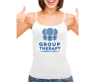 Group Therapy - Sharing Is Caring - White Camisole Tank Top
