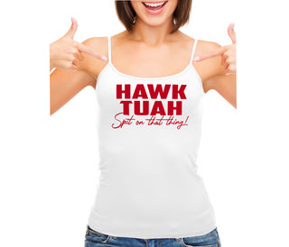 Hawk Tuah Spit On That Thing - White Camisole Tank Top