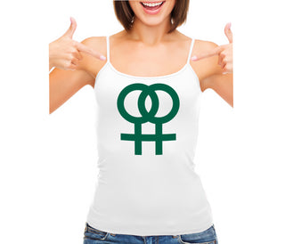 Lesbian Sign - White Camisole Tank Top