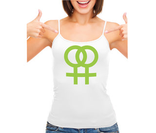 Lesbian Sign - White Camisole Tank Top