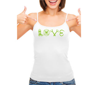 Love Fire Fighter - White Camisole Tank Top