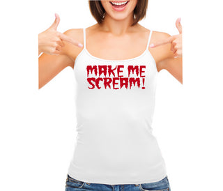 Make Me Scream - White Camisole Tank Top