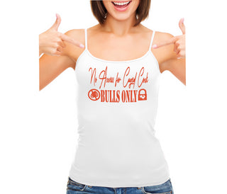No Caged Cuck Cock - Bulls Only - White Camisole Tank Top