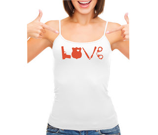Police Love - White Camisole Tank Top