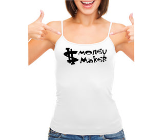 Money Maker - White Camisole Tank Top
