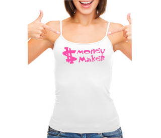 Money Maker - White Camisole Tank Top