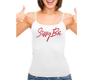 Sissy Boi - White Camisole Tank Top
