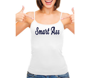 Smart Ass - White Camisole Tank Top
