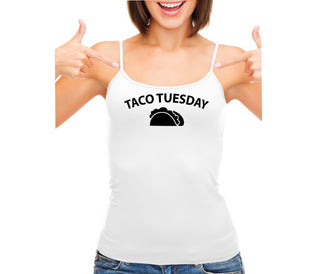 Taco Tuesday - White Camisole Tank Top