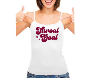 Throat Goat - Deep Throat Expert - White Camisole Tank Top