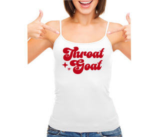 Throat Goat - Deep Throat Expert - White Camisole Tank Top