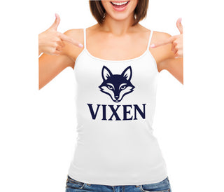Vixen With Fox Logo - White Camisole Tank Top