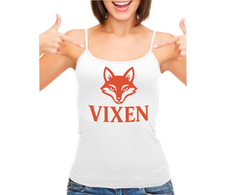 Vixen With Fox Logo - White Camisole Tank Top