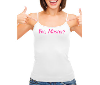 Yes Master ? - White Camisole Tank Top