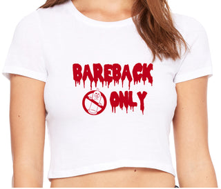 Bareback Only - White Crop Top
