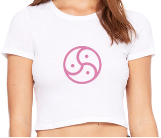 BDSM Symbol - White Crop Top
