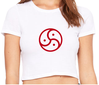 BDSM Symbol - White Crop Top