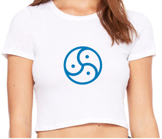 BDSM Symbol - White Crop Top