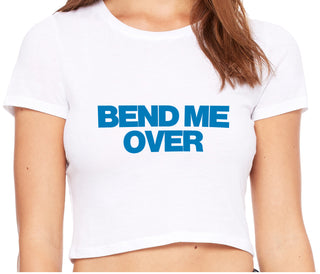 Bend Me Over - White Crop Top