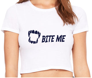 Bite Me - White Crop Top