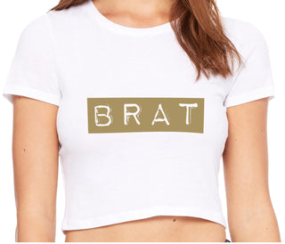 Brat - White Crop Top