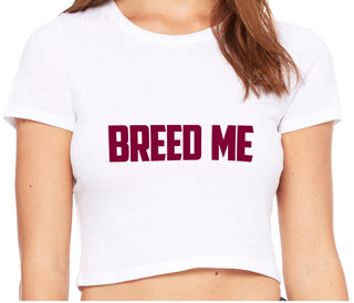 Breed Me - White Crop Top