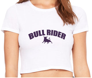 Bull Rider - Size Queen - Hotwife - White Crop Top