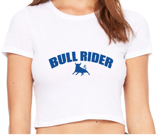 Bull Rider - Size Queen - Hotwife - White Crop Top