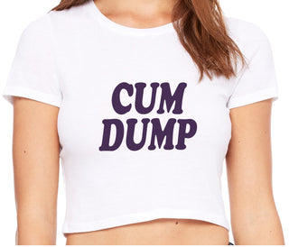 Cum Dump - Bold Design - White Crop Top