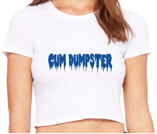 Cum Dumpster - White Crop Top