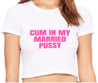 Cum In My Married Pussy - White Crop Top