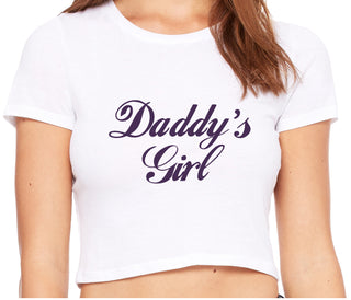 Daddy's Girl - White Crop Top
